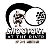 SHOOTOUT AT THE RIVER Golf Polo - Red Trim