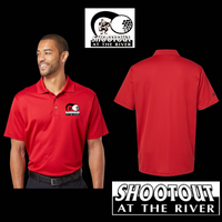SHOOTOUT AT THE RIVER Adidas Golf Polo - Power Red
