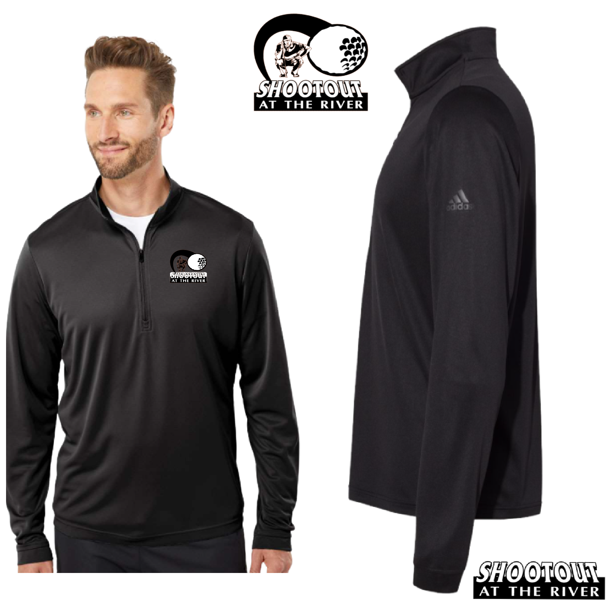 SHOOTOUT AT THE RIVER - Lightweight Adidas Quarter-Zip Pullover